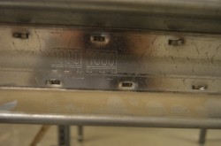 Pallereol i galvanisert stål, høyde gavl 340cm, 2-pallers og 3-pallers bredder, se liste over deler, pent brukt