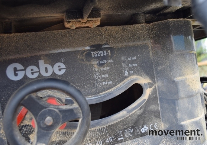 Solgt!Bordsag fra Gebe, modell TS254-1 - 5 / 5