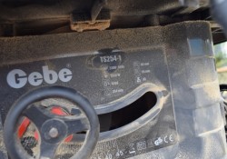 Bordsag fra Gebe, modell TS254-1 med stativ og flere rullebukker, pent brukt