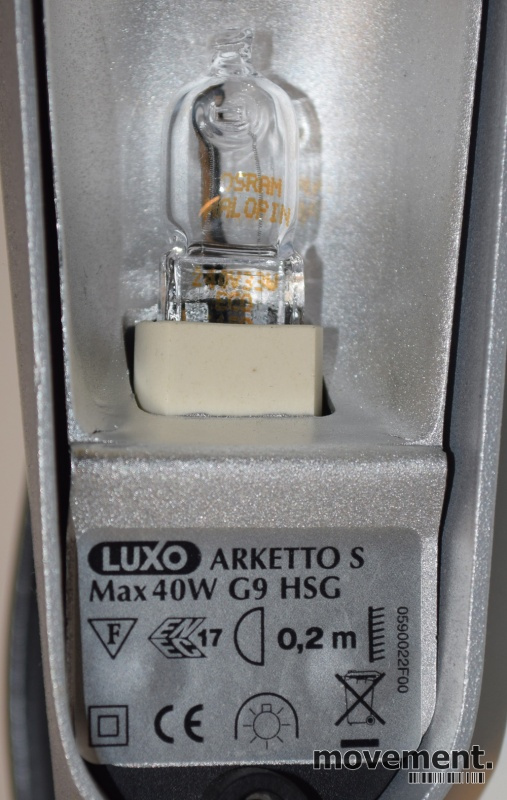 Solgt!Luxo Arketto Bordlampe i sølvgrått - 3 / 3