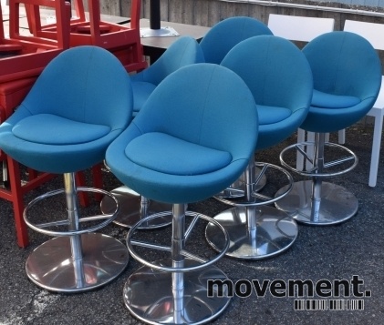 Barstol fra Johanson Design, mod Venus iturkisgrønt stoff Barstol fra Johanson Design, mod Venus irødt stoff, 83 cm