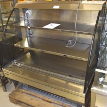Bruskjøleskap / produktkjøler fra Norpe i rustfritt/glass 120,5cm bredde, 131,5cm høyde, pent brukt