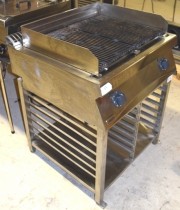 Stor Zanussi grill på stativ, 80cm bredde, 2 soner, 400V, KGE800T 12kW, pent brukt