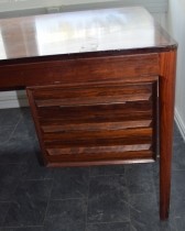 Retro 60-talls skrivebord i palisander, T.Afdal/Bruksbo, Bali-serie, 196,5x97x75,5cm, brukt