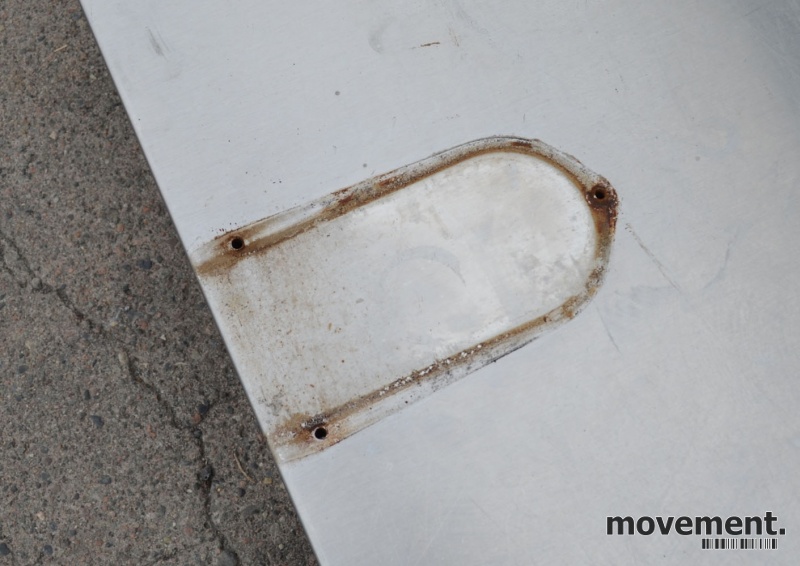 Solgt!Benkeplate i rustfritt stål, - 2 / 2