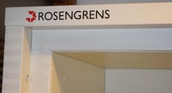 Stor brannsafe / brannskap for dokumenter fra Rosengrens, 128cm bredde, 192,5cm høyde, pent brukt