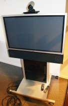 Tandberg / Cisco Telepresence 3000-serie videokonferanse, komplett med flatskjerm på tralle, pent brukt - NY PRIS