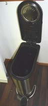 Pedalspann i rustfritt stål, 30cm bredde, 56cm dybde, 69cm høyde, pent brukt