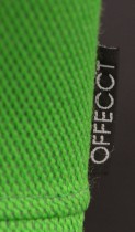 Barstol / barkrakk fra Offecct i grønt stoff / krom, 79cm sittehøyde, pent brukt