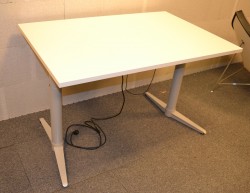 Skrivebord med elektrisk hevsenk fra Edsbyn, 120x80cm, NY PLATE / pent brukt