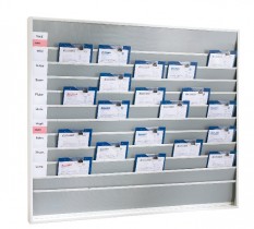 Planleggingstavle / ordretavle for bilverksted eller lignende fra Alfa Display, 60mapper, 157x128cm, pent brukt
