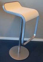 Lekker barkrakk / barstol, LaPalma Lem i hvitt / satinert stål, sittehøyde 81cm, pent brukt