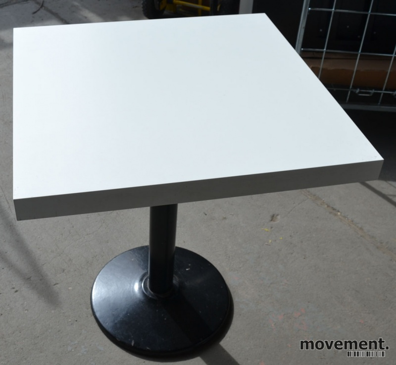 Solgt!Cafébord firkantet i hvitt 70x70cm,