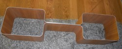 Loungemøbel, Cinal-hyllen, Design: Morten Brorsen, Massiv aluminium med eikefiner utenpå, pent brukt