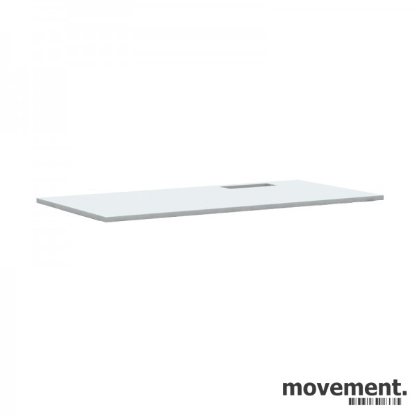 Hvit, rektangulær bordplate til