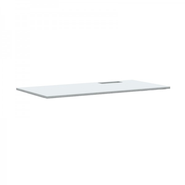 Hvit, rektangulær bordplate til