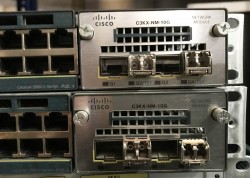 Cisco Switch: Catalyst Cisco Catalyst WS-C3560X-48PF-S, 48-Port Gigabit POE+ Switch, 10gb uplink, pent brukt