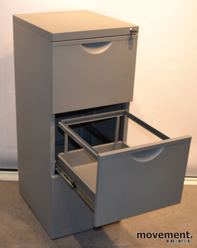 Solgt!Arkivskap for hengemapper i grått , - 3 / 4