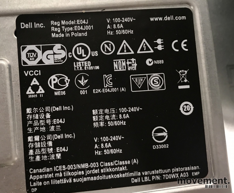 Solgt!Dell SAN - Equallogic PS4110X m/ 24 - 7 / 14