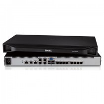 Dell KVM 1082DS, 1units Uttrekkbar rack-konsoll med skjerm / tastatur og 8 stk link-kabler, pent brukt