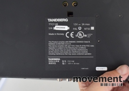 Solgt!Tandberg videokonferanse, TTC7-08, - 3 / 3