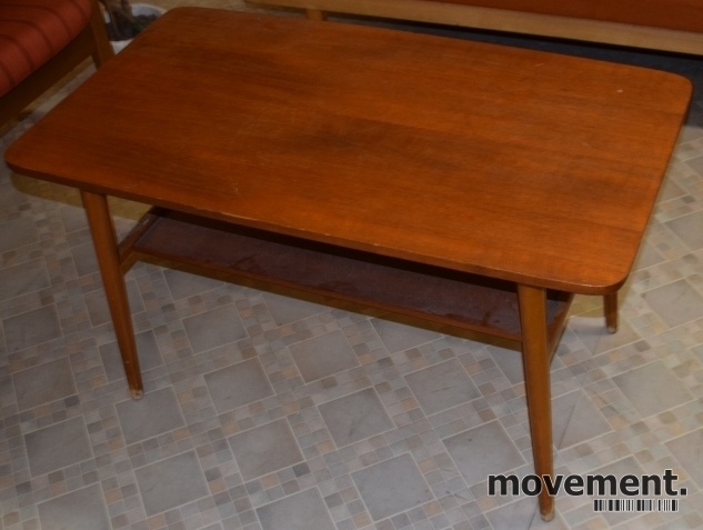 Retro vintage salongbord i teak,100x57,5cm, 56,5cm høyde Retro teak salongbord | FINN.no
