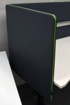 Bordskillevegg fra Götessons, ScreenIt A30, mørk grå med grønn glidelås, 80x80cm, pent brukt