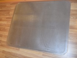Stolunderlag / gulvbeskytter i gjennomsiktig akryl for harde gulv 120x100 cm, Ikea Kolon, pent brukt