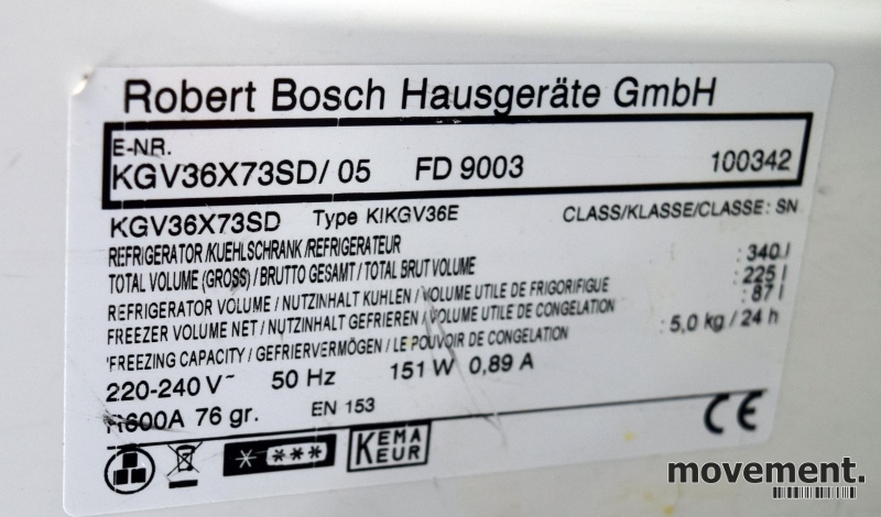 Solgt!Bosch kjøleskap/kombiskap Easyclean - 3 / 3