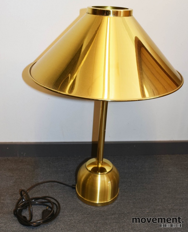 Eldre Høvik Verk retrovintage bordlampei messing, Ø=40cm på Eldre Høvik Verk retrovintage bordlampei messing, Ø=40cm på