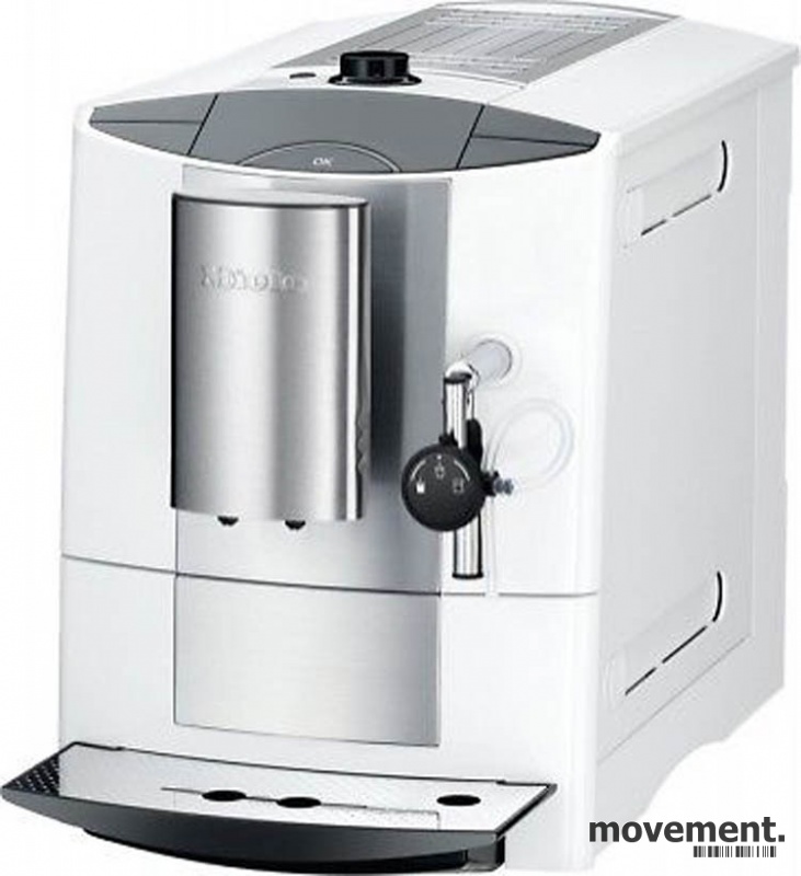 Solgt!Miele kaffemaskin i hvitt/krom, - 1 / 2