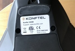 Konferansetelefon, Konftel 300M (Mobil for simkort) med batteri og charging dock/cradle, pent brukt