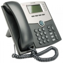 VoIP-telefon: Cisco SPA502G, 1linje, 2xEthernet, POE, SPCP/SIP, pent brukt