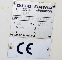 Eltemaskin / røremaskin, Dito-Sama, Frankrike, modell BE10A, 10 liter, 230V 1fas, brukt