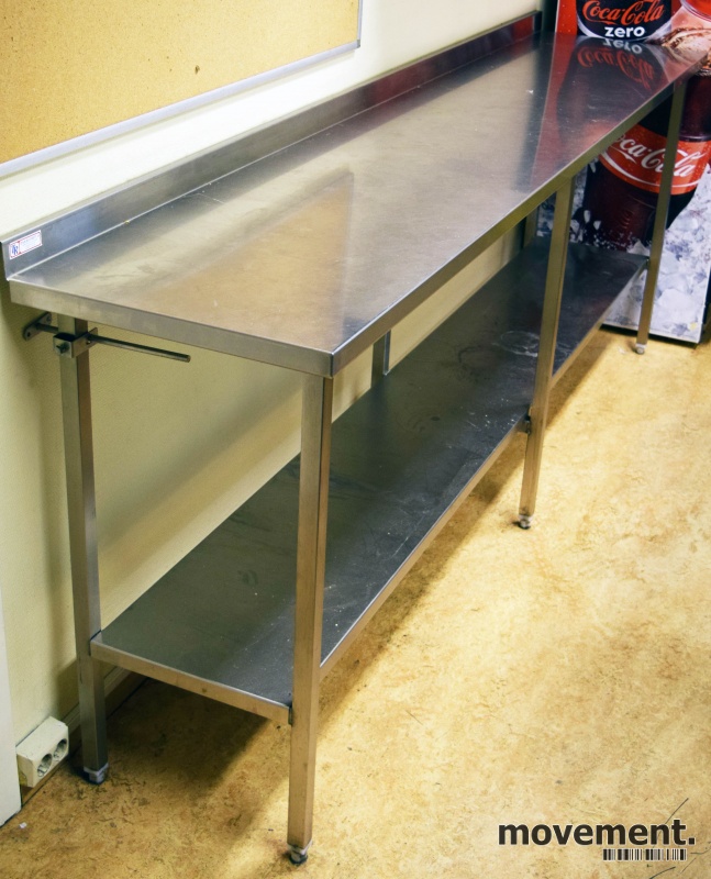 Solgt!Arbeidsbenk i rustfritt stål, - 2 / 2