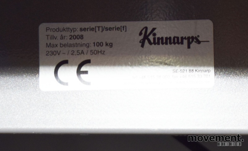 Solgt!Kinnarps T-serie elektrisk hevsenk - 4 / 4