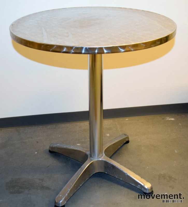 Solgt!Enkle kafebord i aluminium, Ø=60cm, - 2 / 4