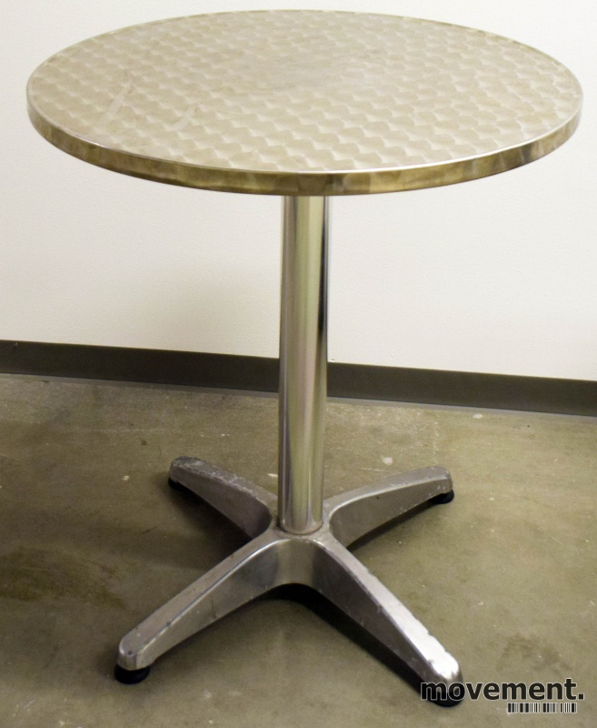 Solgt!Enkle kafebord i aluminium, Ø=60cm, - 1 / 4