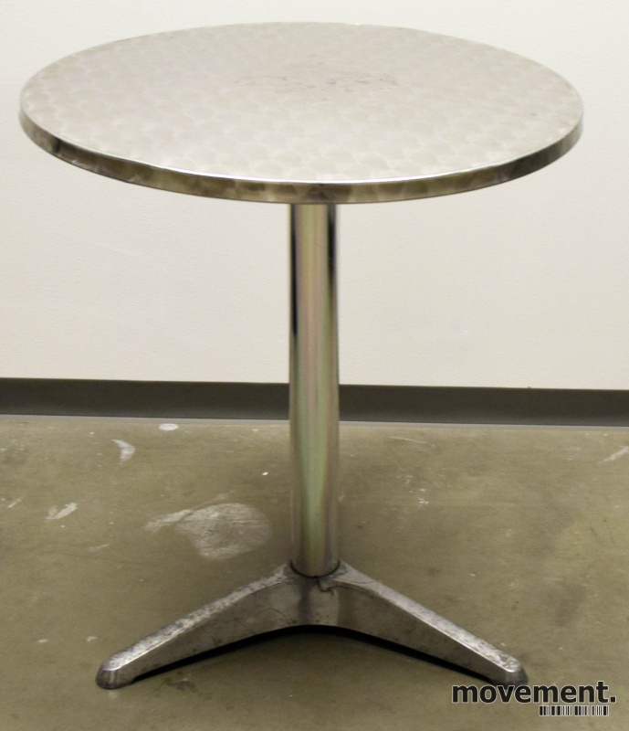 Solgt!Enkle kafebord i aluminium, Ø=60cm, - 3 / 4