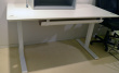 Solgt!Skrivebord i hvitt, 160x80cm, hull - 2 / 2