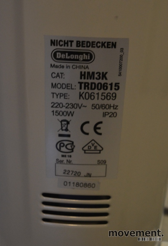 Solgt!DeLonghi Dragon 3 oljefylt ovn - 4 / 4