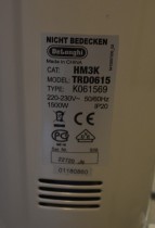 DeLonghi Dragon 3 oljefylt ovn 1500W, pent brukt