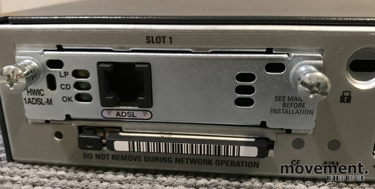 Solgt!Cisco 1841 Router, V03, med 2xADSL - 4 / 6