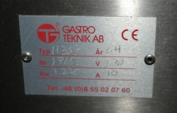 Varmeskap for pizza med 7 hyller fra Gastro Teknikk, bredde 66cm, høyde 112cm, pent brukt