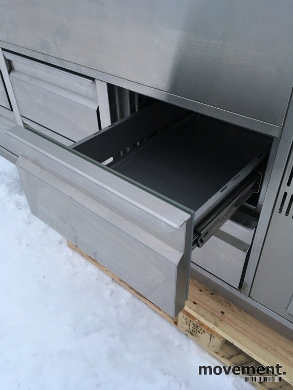 Solgt!Kjølebenk med kjøleskuffer på hjul, - 4 / 6