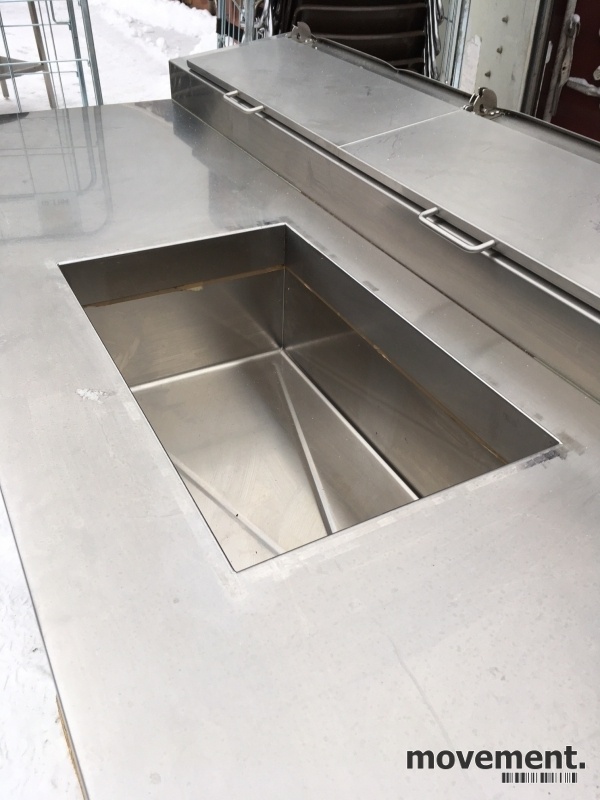 Solgt!Kjølebenk med kjøleskuffer på hjul, - 5 / 6