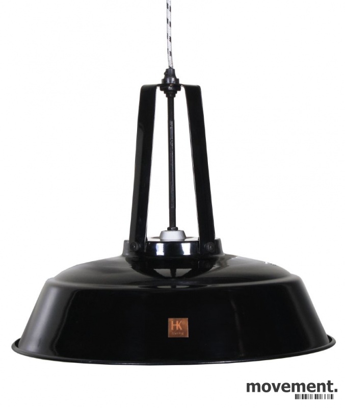 Solgt!Taklampe i sortemaljert metall, fra - 1 / 5