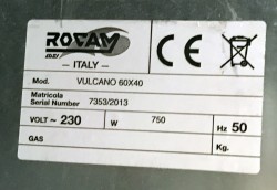 Varmeplate for buffet, Rocam Relly Vulcano 60x40cm, pent brukt