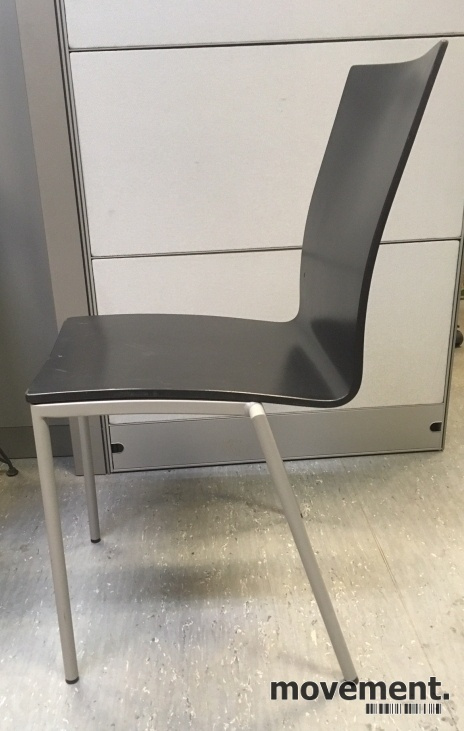 Solgt!Stablestol med 4-ben, svart, brukt - 2 / 2