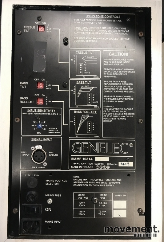 Solgt!Ett par eldre Genelec 1031A aktive - 2 / 2